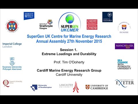 Condition Monitoring Tidal Turbines: Waves, Structural Loads and Survivability - Prof. Tim O’Doherty