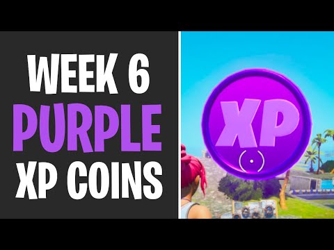 All Purple XP Coin Locations WEEK 6 - Fortnite