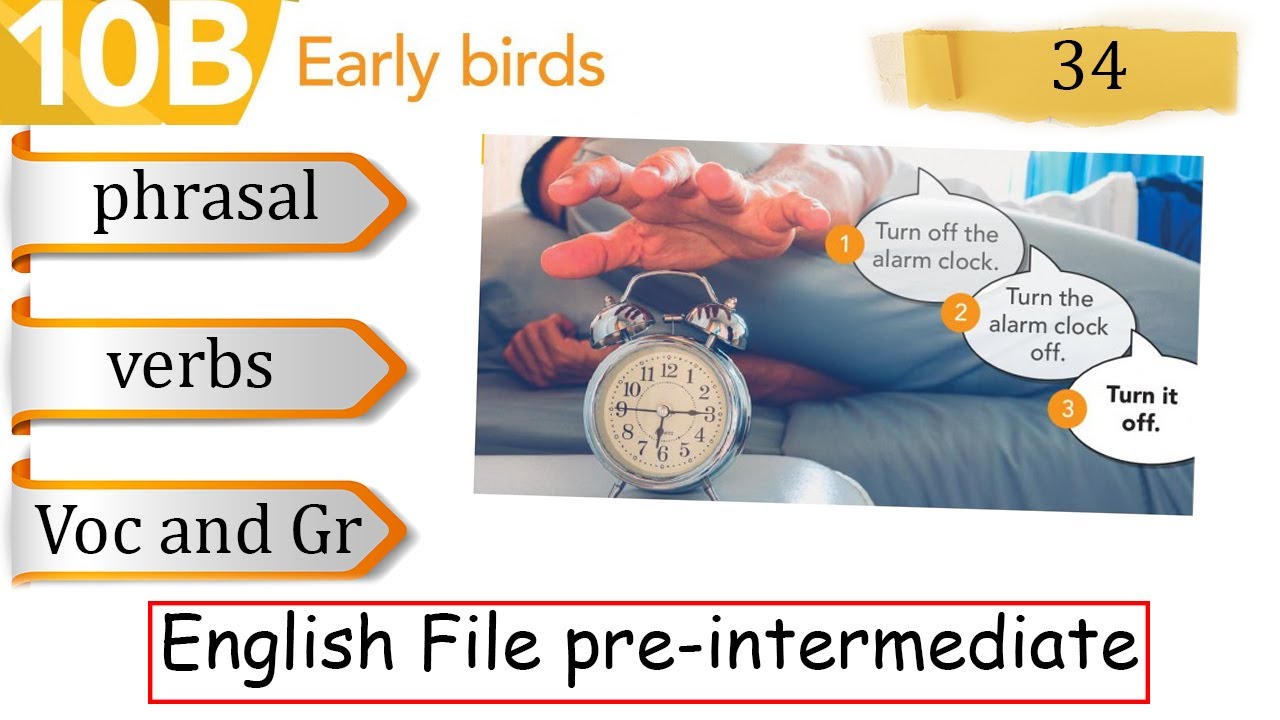 Lesson 34. 10B. English File pre-intermediate. Phrasal verbs. Separable and not separable.