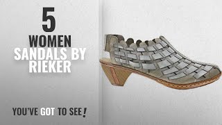 Top 5 Rieker Women Sandals [2018]: Women's Rieker, Sina woven leather casual style TAUPE 42 M