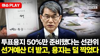 [????이슈PLAY] 선관위, 선거예산 더 받고, 투표지는 덜 찍었다