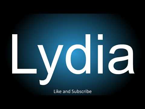 How to correctly pronounce - Lydia.