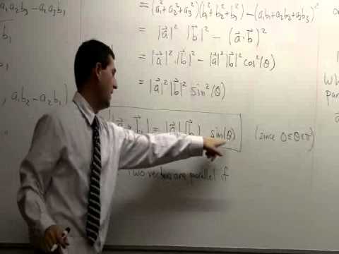Multivariable Calculus Lecture 24—The Cross Product