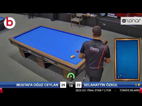 MUSTAFA OĞUZ CEYLAN & SELAHATTİN ÖZKUL Bilardo Maçı - 2023 U21 FİNAL ETABI-2.TUR