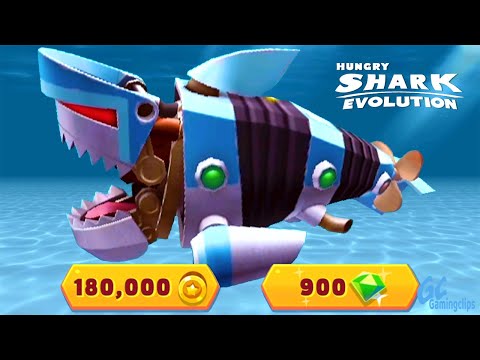ROBO SHARK unlocked in Hungry Shark Evolution