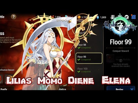 Abyss 99 auto clear | 1 tank + 3 heals, no dd | Epic seven