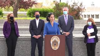 Abbie Newman speaks at National Crime Victims Rights Week Event on Tuesday, April 20, 2021.