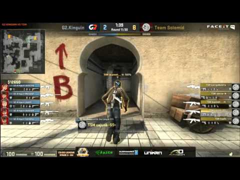 CS:GO G2.Kinguin vs TSM (dust2) - FACEIT League 2015 Stage 3