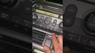 2007 Honda Odyssey radio code reset