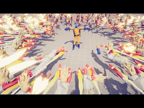 1000 SUPER PEASANT vs NEW ONE PUNCH MAN Totally Accurate Battle Simulator TABS #2