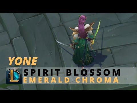 Spirit Blossom Yone Emerald Chroma - League Of Legends