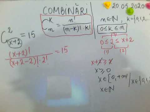 Combinari - ecuatii (I)