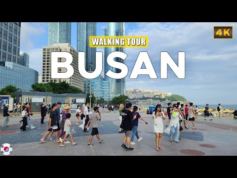 Busan COREIA - Caminhada de verão na praia de Haeundae 2023