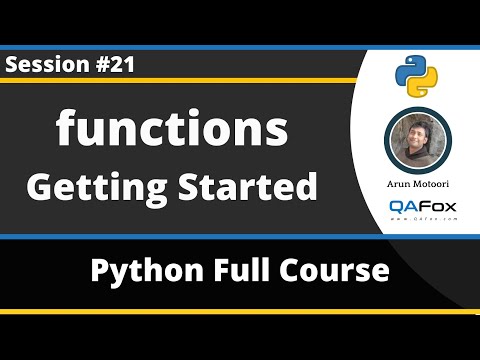 Functions Getting Started Python Tutorial Part 21