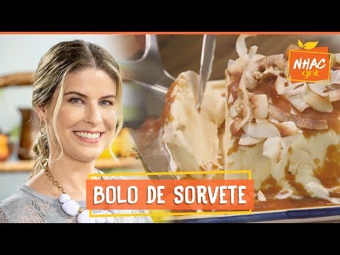 Bolo de sorvete com calda de caramelo e lascas de coco | Rita Lobo | Cozinha Prática