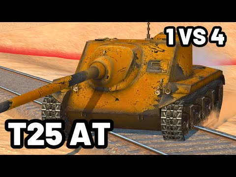 T25 AT | 5.4K DAMAGE | 1 VS 4 | WOT Blitz Pro Replays