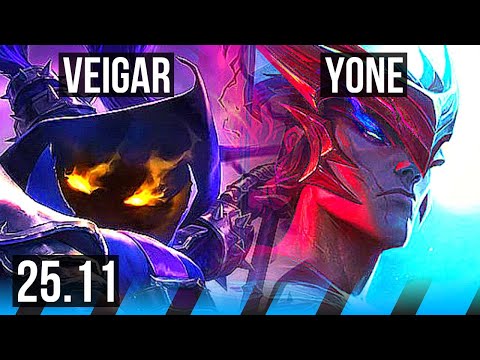 VEIGAR vs YONE (MID) | 8/3/8 | EUW Diamond | 25.11