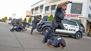 One Sudden Move & Officers Unleash a Storm of Gunfire