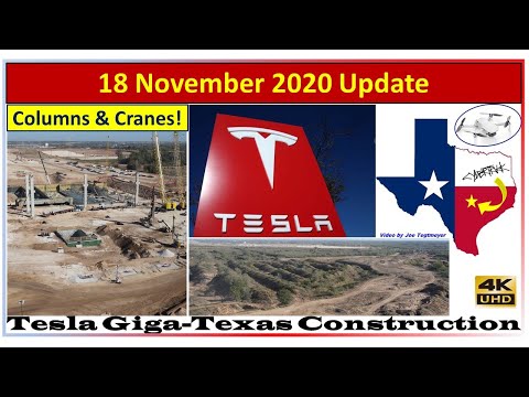 Tesla Gigafactory Texas 18 November 2020 Cyber Truck & Model Y Factory Construction Update (09:00AM)