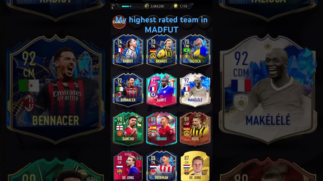 My highest rated team in MADFUT#madfut #shorts