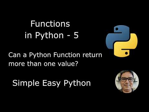 Can Function Return Multiple Values Functions In Python Part 5