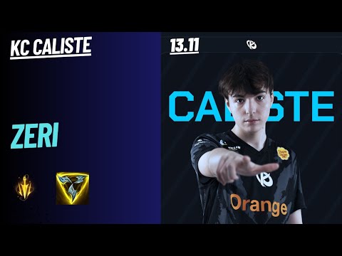 KC CALISTE: ZERI VS KALISTA (ADC) - FIRST BLOOD - RANK 16 EUW CHALLENGER 1423 LP PATCH 13.11