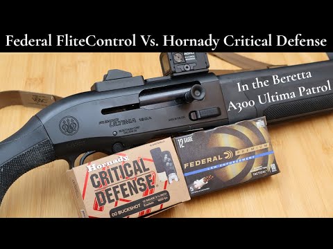 Federal FliteControl 8 Pellet Vs. Hornady Critical Defense (Beretta A300 Patterning & Testing)