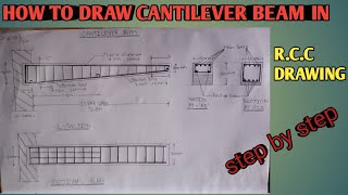 CANTILEVER BEAM IN R.C.C DRAWING