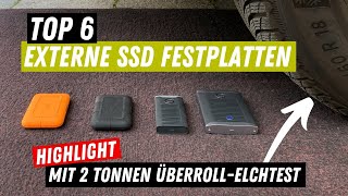 Top 6 High Performance externe SSD Festplatten + 2 Tonnen Überroll-Elchtest