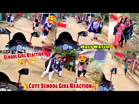 Cute School Girl Shocking Reaction 🥰😍 & Girls Happy Reaction & Collage Girls Reaction 🥰