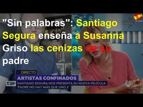 Santiago Segura enseña a Susanna Griso las cenizas de su padre