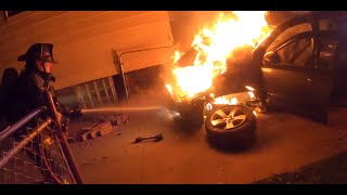 Special MVA (Car on fire) Detroit Fire Department Engine 50