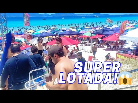 ❤️💙 Praia do Forte is super crowded 😱 Cabo Frio today 12/28/25 🇧🇷 Time: 12:00