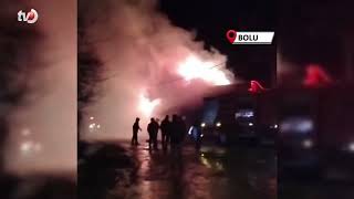 Bolu’da İki Katlı Ev Alevlere Teslim Oldu