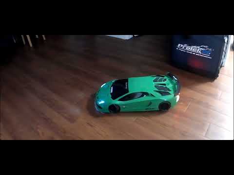 Lambo body on Arrma Felony by bitty design. Custom Lights Jota