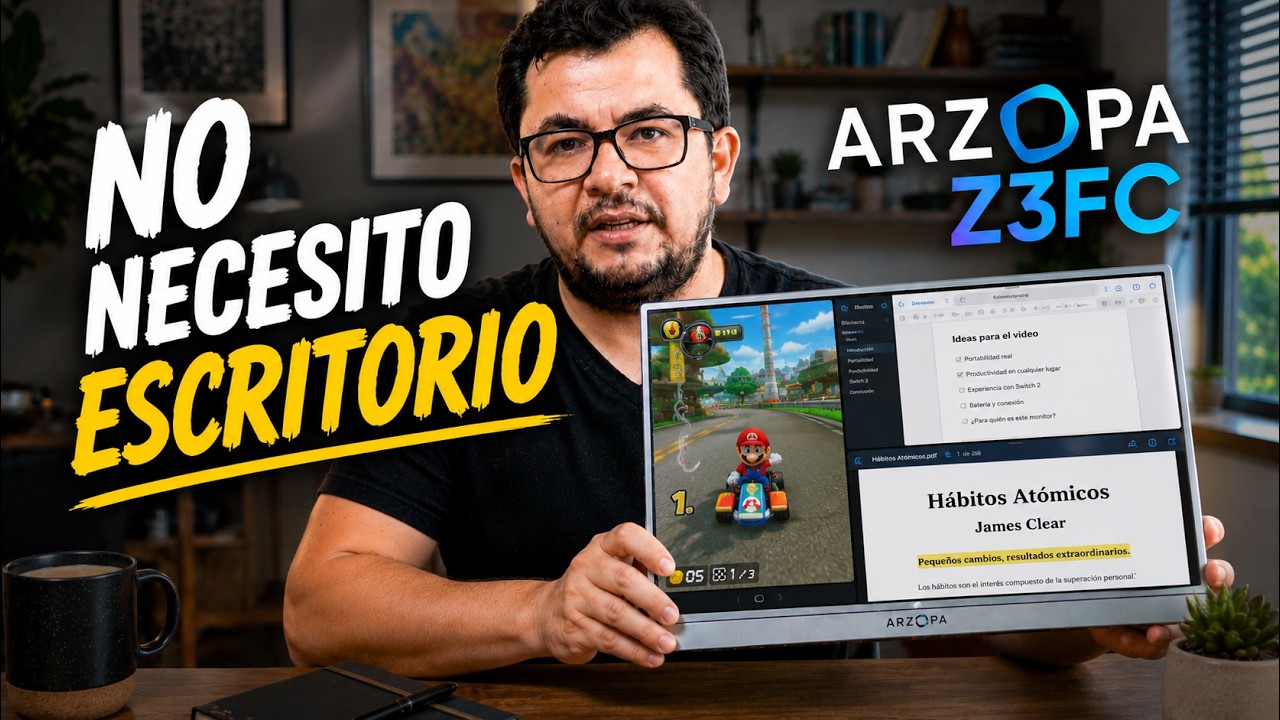 Arzopa Z3FC: el monitor que volvió portátil mi escritorio