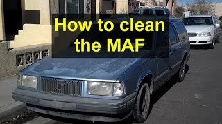 MAF Mass air flow sensor cleaning, Volvo red block, 240, 740, 940, etc. - VOTD