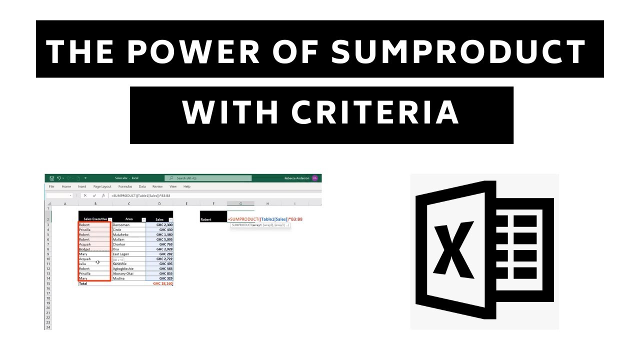 The Power of SUMPRODUCT with Criteria in Excel