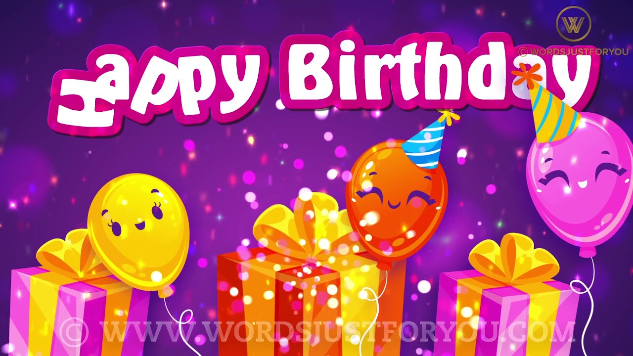 Animated Happy Birthday Gif with Sound Video Card - WordsJustforYou.com
