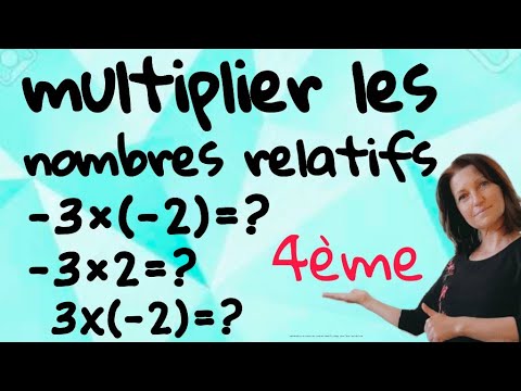 Middle school mathematics: Multiplication of relative numbers. 4th grade.