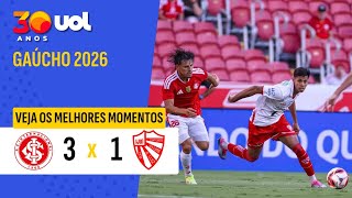 GAUCHÃO 2026: MELHORES MOMENTOS INTERNACIONAL 3 X 1 SÃO LUIZ