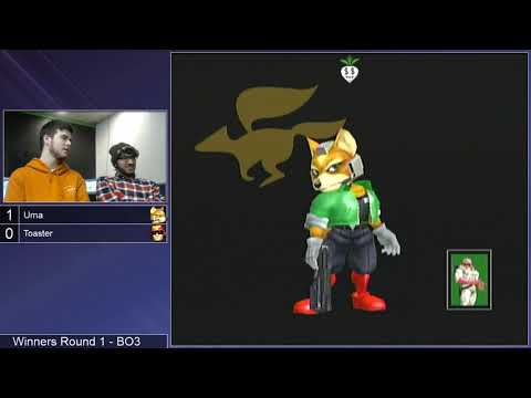 SG 19.5 SSBM - Uma (Fox) vs. Toaster (C. Falcon) - Melee WR1