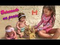 REBORN BABIES TAKING A BATH ON THE BEACH GIRLS PLAYING ON THE BEACH MORNING ROUTINE