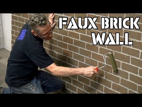Super Easy Brick Wall Faux Technique!