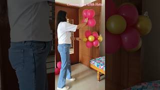 💓 Birthday Decoration Ideas At Home, Balloon backdrop,#shortvideo,#howto,#viralvideo,#diy#trending
