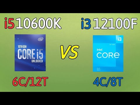 i3 12100F vs i5 10600K - Benchmark and test in 6 games 1080p