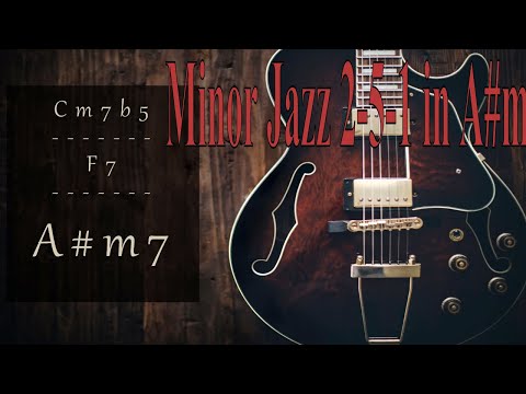 Slow Jazz minor 2-5-1 - Backing track in A#m(Bbm) - 75bpm ii-V-i
