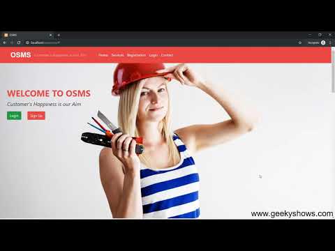 Admin Login Page of Online Service Management System PHP MySQL Project Hindi