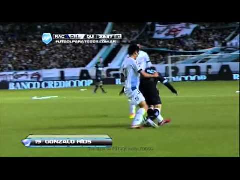 Gol de Ríos Racing 0 Quilmes 1 Fecha 16 Toneo Final 2014