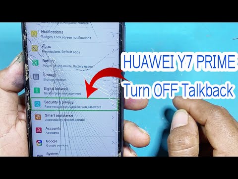 How to turn off talkback huawei y7 prime,huawei y7 prime turn off talkback.